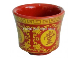 RED CERAMICS CUP(4.5*4CM)(1PCS)CNY(9343)